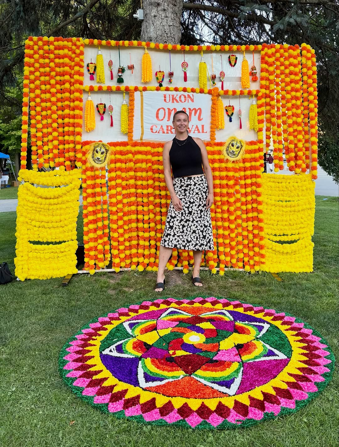 Shannon Mitchell at a community Onam celebration in Niagara