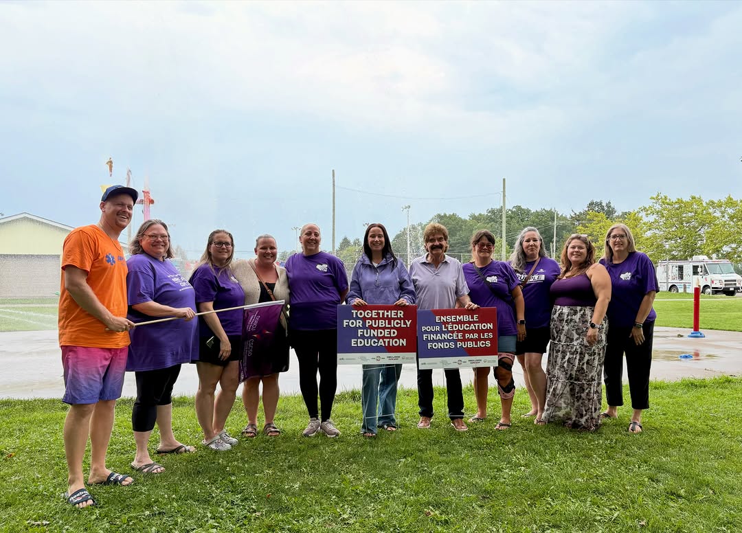 Shannon Mitchell with DSBN education workers